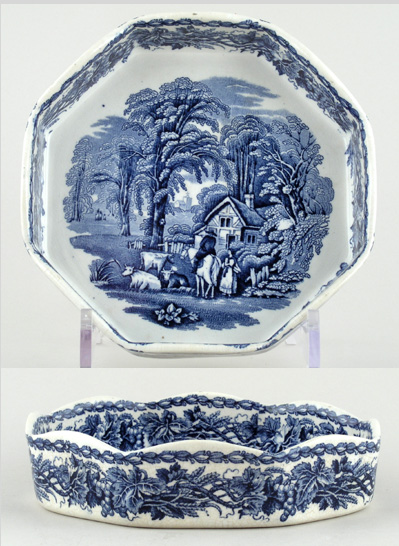 Bowl octagonal c1930s